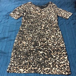 Plus size leopard dress